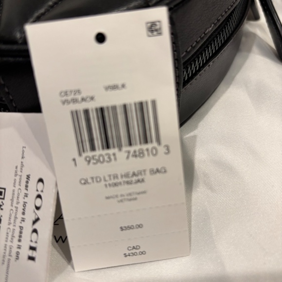 Coach Quilted Heart Bag Large - Picture 7 of 7